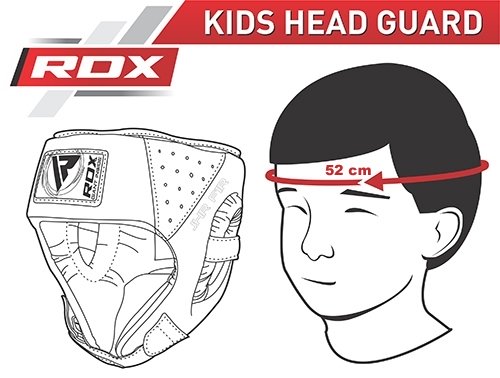 Боксерский шлем детский RDX Red фото 3