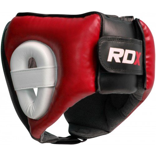Боксерский шлем RDX Rex Leather Red фото 2