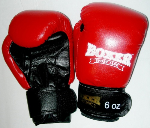 Детские боксерские перчатки кожаные Boxer 6 унций (bx-0026) фото 3