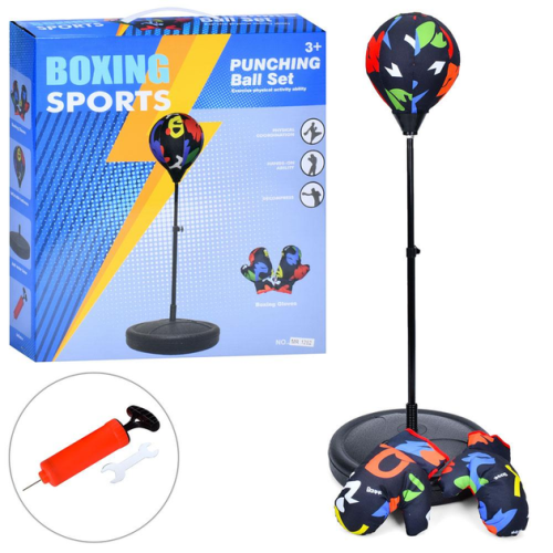 Детская боксерская груша на стойке и перчатки для бокса (напольный набор для бокса детский) Profi (MR 1252) Детская боксерская груша на стойке и перчатки для бокса (напольный набор для бокса детский) Profi (MR 1252)