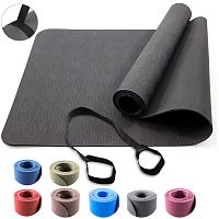 Коврик для йоги и фитнеса EVA 4мм OSPORT Yoga Pro (йога мат, каремат спортивный, гимнастический коврик для тренировок) + ручка переноска (OF-0340)