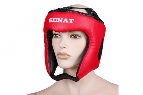 Шлем боксерский SENAT, кожзам фото 3