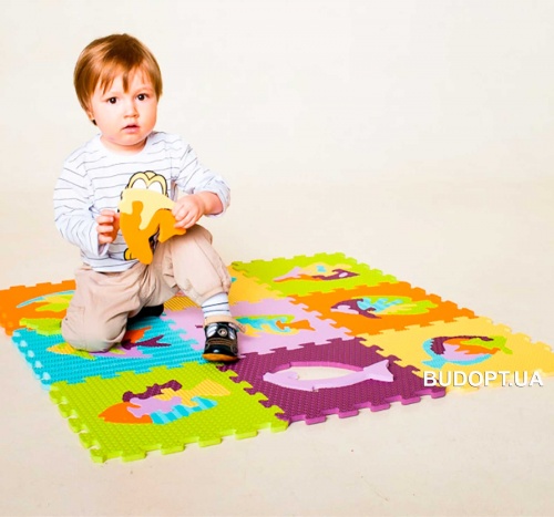 Детский игровой развивающий коврик-пазл (мозаика головоломка) OSPORT 10шт (M-0377) фото 2
