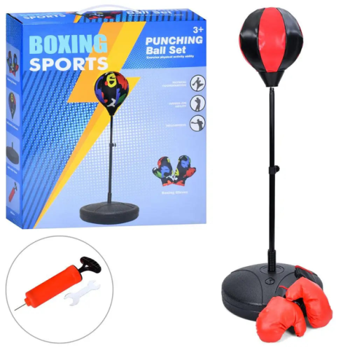 Детская боксерская груша на стойке и перчатки для бокса (напольный набор для бокса детский) Profi (MR 1254-1) Детская боксерская груша на стойке и перчатки для бокса (напольный набор для бокса детский) Profi (MR 1254-1)
