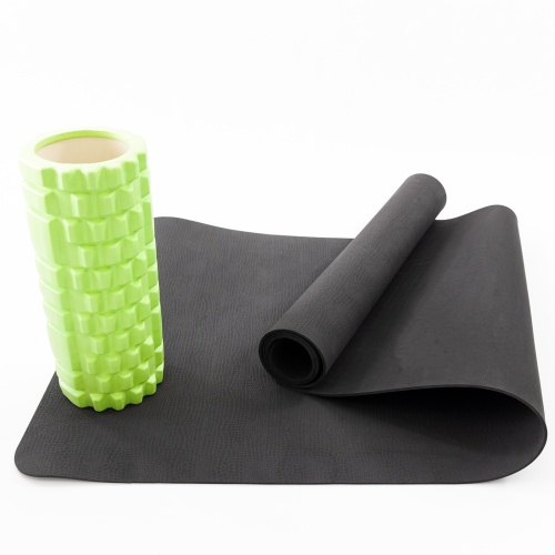 Набор для йоги 2в1 коврик для йоги + массажный ролик, валик для массажа спины мфр ролл OSPORT Set 27 (n-0058) фото 10