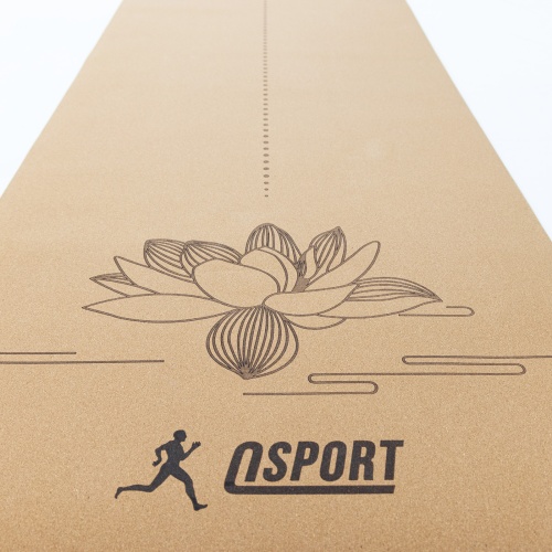 Коврик (мат) для йоги и фитнеса пробковый двухслойный 183х61х0.4см OSPORT (OF-0285) фото 6