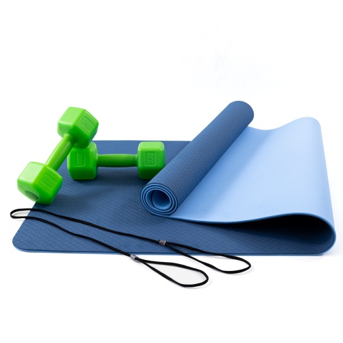 Коврик для йоги, фитнеса, спорта (йога мат, каремат) + гантели для фитнеса 2шт по 2кг OSPORT Set 64 (n-0094) фото 9