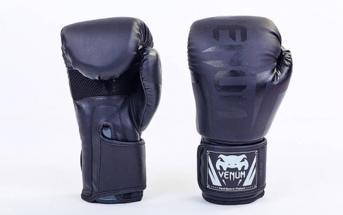 Перчатки боксерские для бокса 8-12 унций на липучке VENUM кожа PU (BO-5698) фото 5