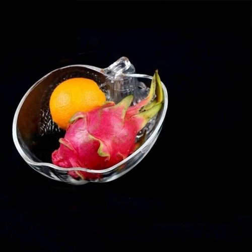 Салатница стеклянная (салатник для пищи) глубокая для кухни Яблочко 13см Stenson (R85578) фото 3