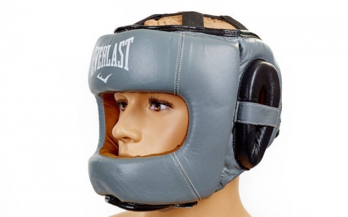 Шлем боксерский (с бампером) кожа ELAST BO-5240 фото 3