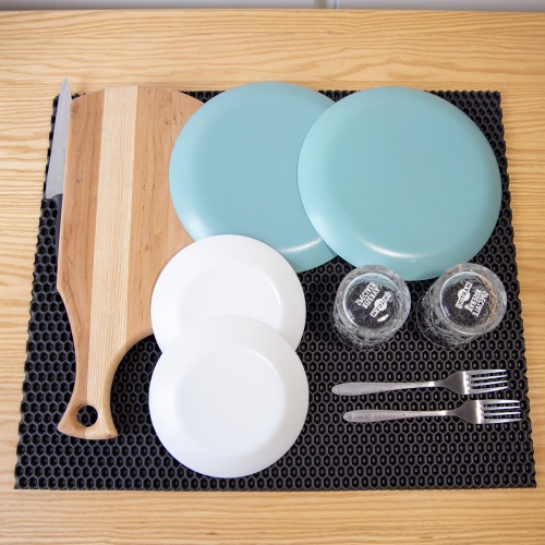 Коврик для сушки посуды (коврик для кухни подкладка под мокрую посуду) 60х50 см OSPORT (R-00055) фото 2