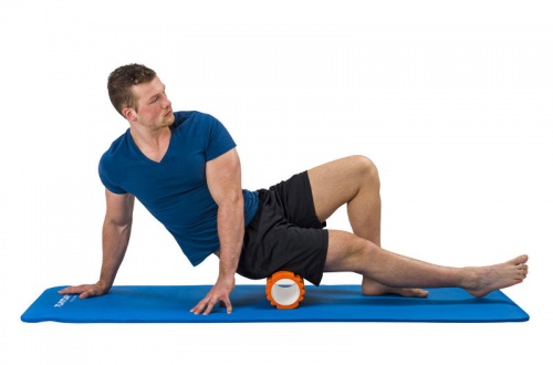 Массажный ролик, валик для массажа спины (йога мфр ролл массажер для спины, шеи, ног) OSPORT 33*14см (MS 0857) фото 4