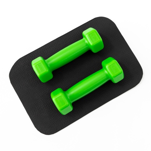 Гантели для фитнеса пластиковые цельные (неразборные) + коврик OSPORT Lite 2шт по 0,5 кг (OF-0213) фото 4