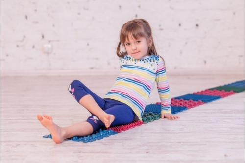 Детский массажный коврик пазл для стоп (ортопедический, резиновый) Onhillsport 6 шт (MS-1209-2) фото 10