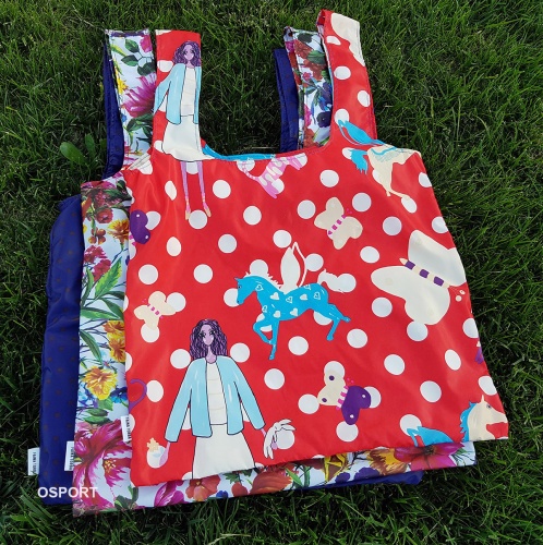 Эко сумка (экосумка шоппер, пляжная) для покупок, продуктов Faina Torba тканевая с принтом (ft-0002) фото 10