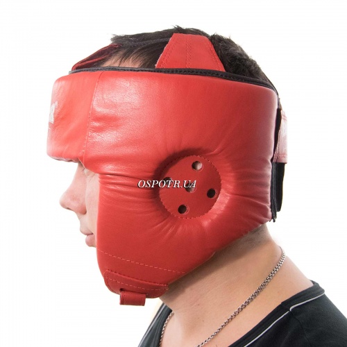 Профессиональный Боксерский шлем кожанный с печатью ФБУ Boxer M (bx-0045) фото 5