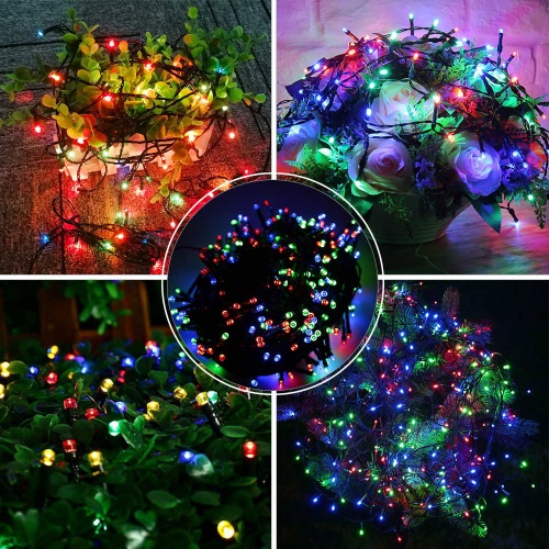 Гирлянда новогодняя (украшение на елку) цветная наружная светодиодная для дома 10м Stenson (R82857) фото 3