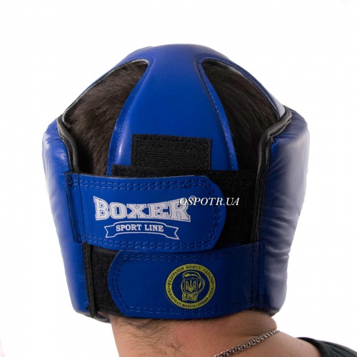 Шлем для каратэ (карате) профессионыльный кожанный с печатью ФБУ Boxer L (bx-0044) фото 3