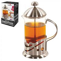 Заварник Френч-пресс (чайник, кофейник) для чая стеклянный 600мл Stenson (MS-0187)