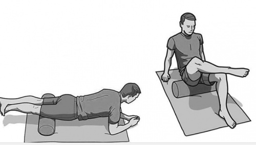 Массажный ролик, валик для массажа спины (йога ролл массажер для спины, шеи, ног) OSPORT 90*15см (MS 3232) фото 4
