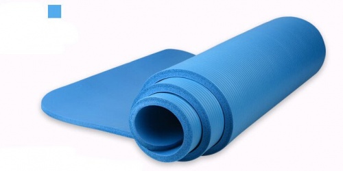 Коврик-Мат для йоги и фитнеса из вспененного каучука OSPORT Premium NBR 1,5см с ручкой (MS 2608-3) фото 3