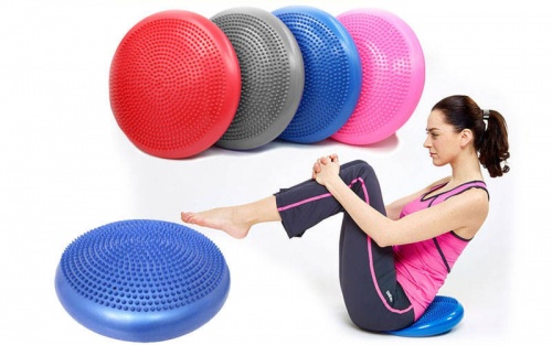 Балансировочная подушка (диск) массажная для йоги и фитнеса (массажер для ног/стоп/тела) OSPORT (OF-0058) фото 18