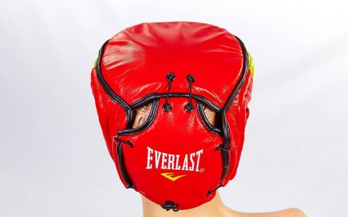 Шлем боксерский (с полной защитой) кожа ELAST МА-011 фото 3