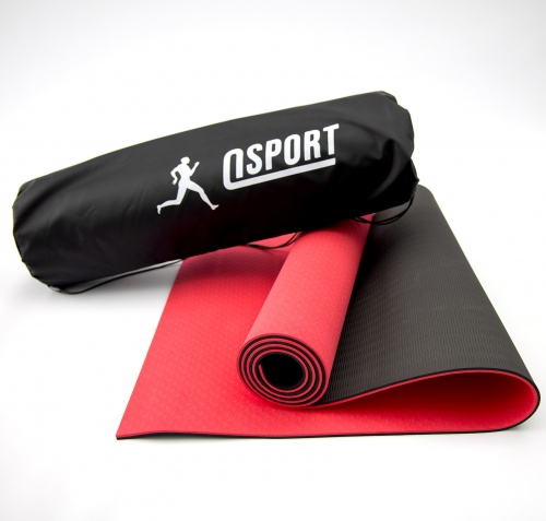Коврик для йоги и фитнеса + чехол (мат, каремат спортивный) OSPORT Yoga ECO Pro 6мм (n-0007) фото 18