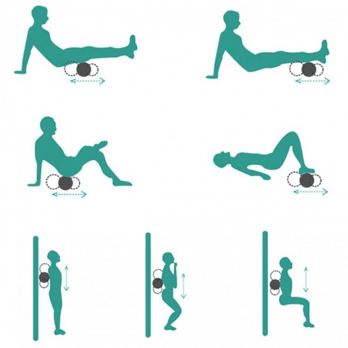 Валик (ролик, роллер) массажный для йоги, фитнеса (спины и ног) OSPORT (MS 2346) фото 3