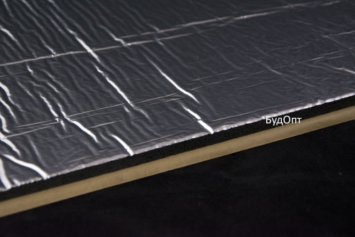 Тепло-шумоизоляция из вспененного каучука SoundProOFF Flex Sheet с фольгой 10мм лист 80x50см фото 3