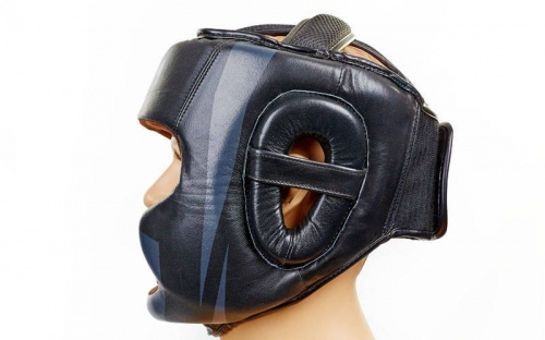 Шлем боксерский (с полной защитой) кожа VENUM BO-5239 фото 4