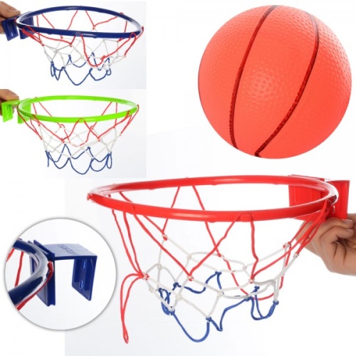 Баскетбольное кольцо детское с сеткой и мячом Profi (M 3371) фото 3