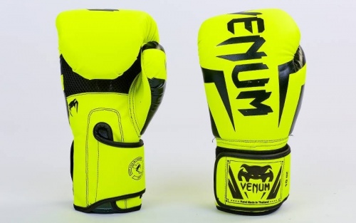 Перчатки боксерские для бокса 8-12 унций на липучке VENUM кожа PU (BO-5698) фото 9