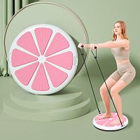 Диск здоровья Грация массажный с эспандерами (тренажер для талии, позвоночника, пресса) OSPORT (MS 4804-2)