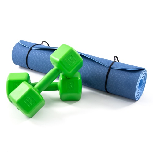 Коврик для йоги, фитнеса, спорта (йога мат, каремат) + гантели для фитнеса 2шт по 3кг OSPORT Set 65 (n-0095) фото 10