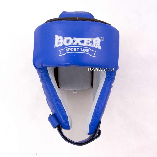 Профессиональный Боксерский шлем кожанный с печатью ФБУ Boxer M (bx-0045) фото 2