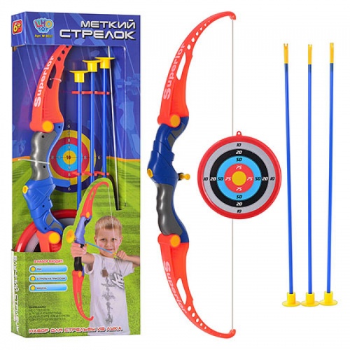Игрушка лук со стрелами на присосках и мишенью Limo Toy (M 0037)