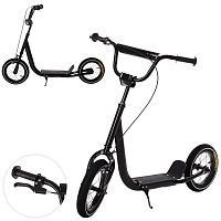 Самокат двухколёсный детский (подростковый) с надувными колёсами и ручным тормозом OSPORT (SR 2-046-B)