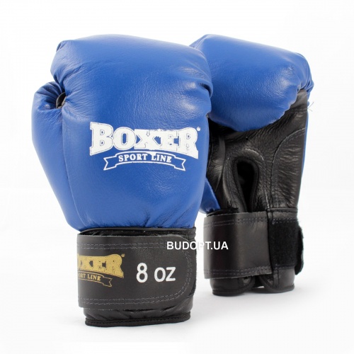 Детские боксерские перчатки кожаные Boxer 8 унций (bx-0029) фото 8