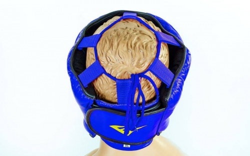 Шлем боксерский (с полной защитой) кожа ELAST ZB-5007E фото 3