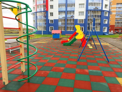 Резиновое спортивное (напольное) покрытие для детских площадок, спортзала 20мм OSPORT (П20) фото 9