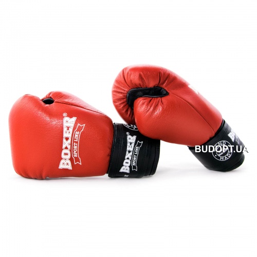 Перчатки боксерские кожаные Boxer 10 унций (bx-0028) фото 5