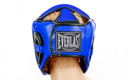Шлем боксерский (с полной защитой) кожа ELAST BO-5242 фото 5