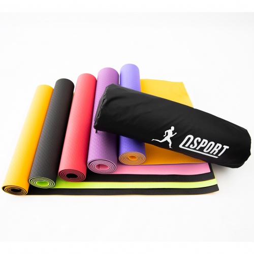 Коврик для йоги и фитнеса + чехол (мат, каремат спортивный) OSPORT Yoga ECO Pro 6мм (n-0007) фото 4