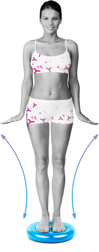 Балансировочная подушка (диск) массажная для йоги и фитнеса (массажер для ног/стоп/тела) OSPORT (MS 1651-4) фото 3