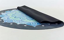 Коврик для йоги круглый из замши и каучука двухслойный с сумкой OSPORT (FI-6218-5)