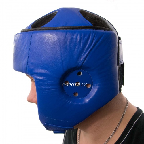 Шлем для каратэ (карате) профессионыльный кожанный с печатью ФБУ Boxer L (bx-0044) фото 4