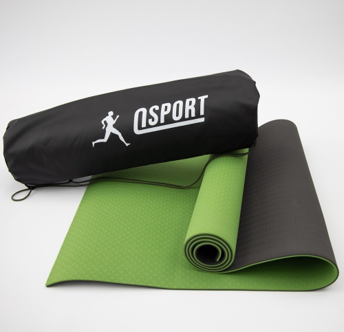 Коврик для йоги и фитнеса + чехол (мат, каремат спортивный) OSPORT Yoga ECO Pro 6мм (n-0007) фото 22