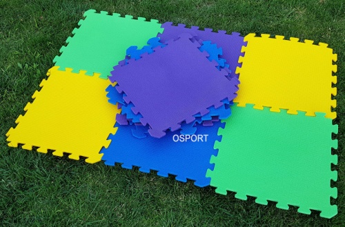 Детский игровой коврик-пазл (мат татами, ласточкин хвост) 50cм х 50cм толщина 10мм OSPORT Lite (FI-0092) фото 3