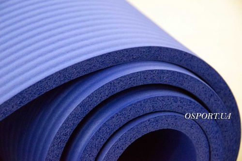 Коврик-Мат для йоги и фитнеса из вспененного каучука OSPORT NBR 183х79см толщина 1см (FI-0111) фото 8
